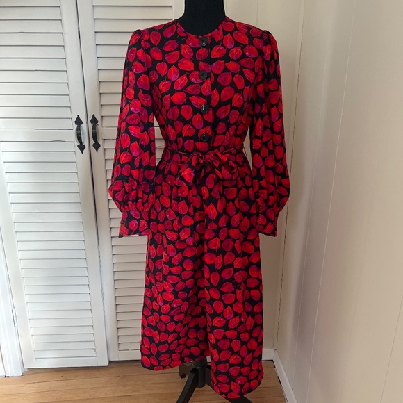 Floral Printed Midi Length Dress - Picture 2 of 4